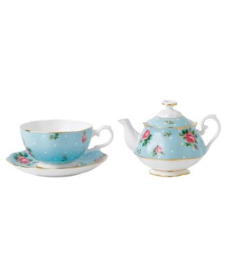 Polka Blue Tea For One Set