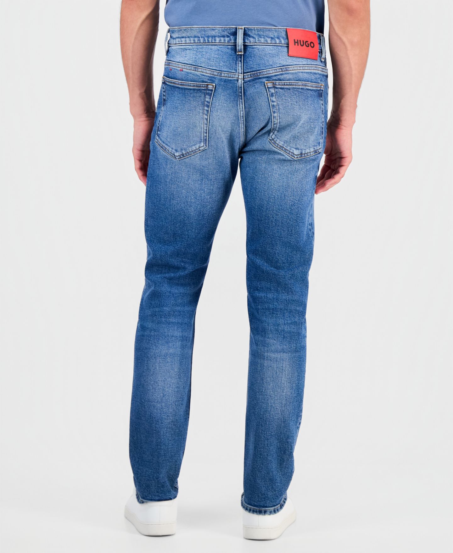 Мужские джинсы Hugo Boss 708 Straight-Fit, цвет: Синий — фото 4