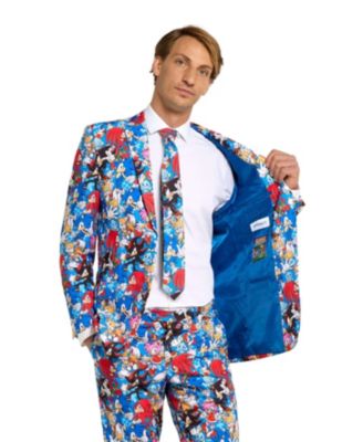 Men's Suit - Theme Party Suit - Sonic the Hedgehog - Multicolor
