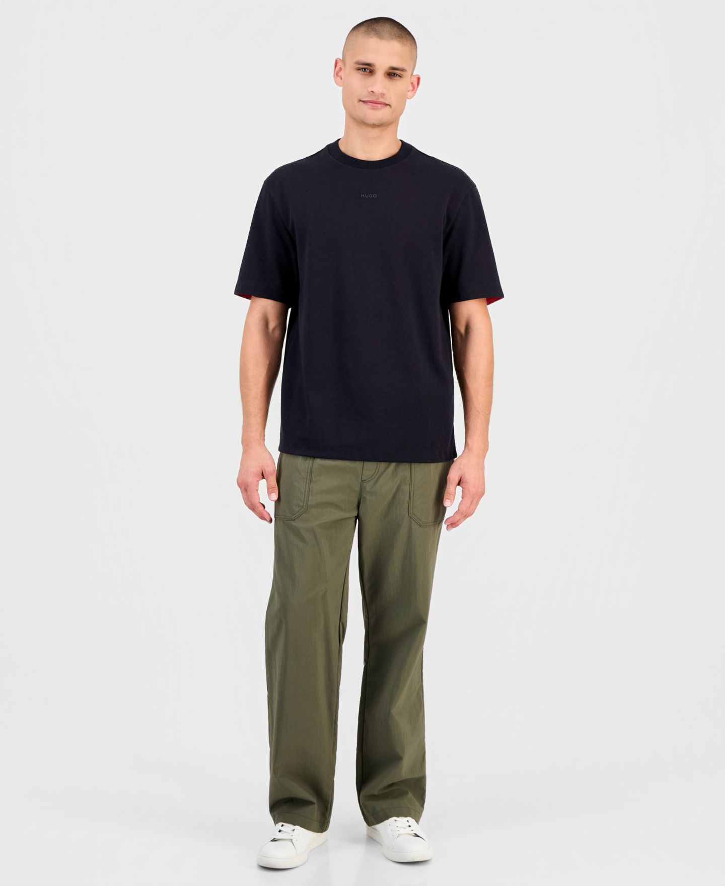 Мужская футболка Hugo Boss Daneon Short-Sleeve Logo Crewneck, цвет: Чёрный — фото 3