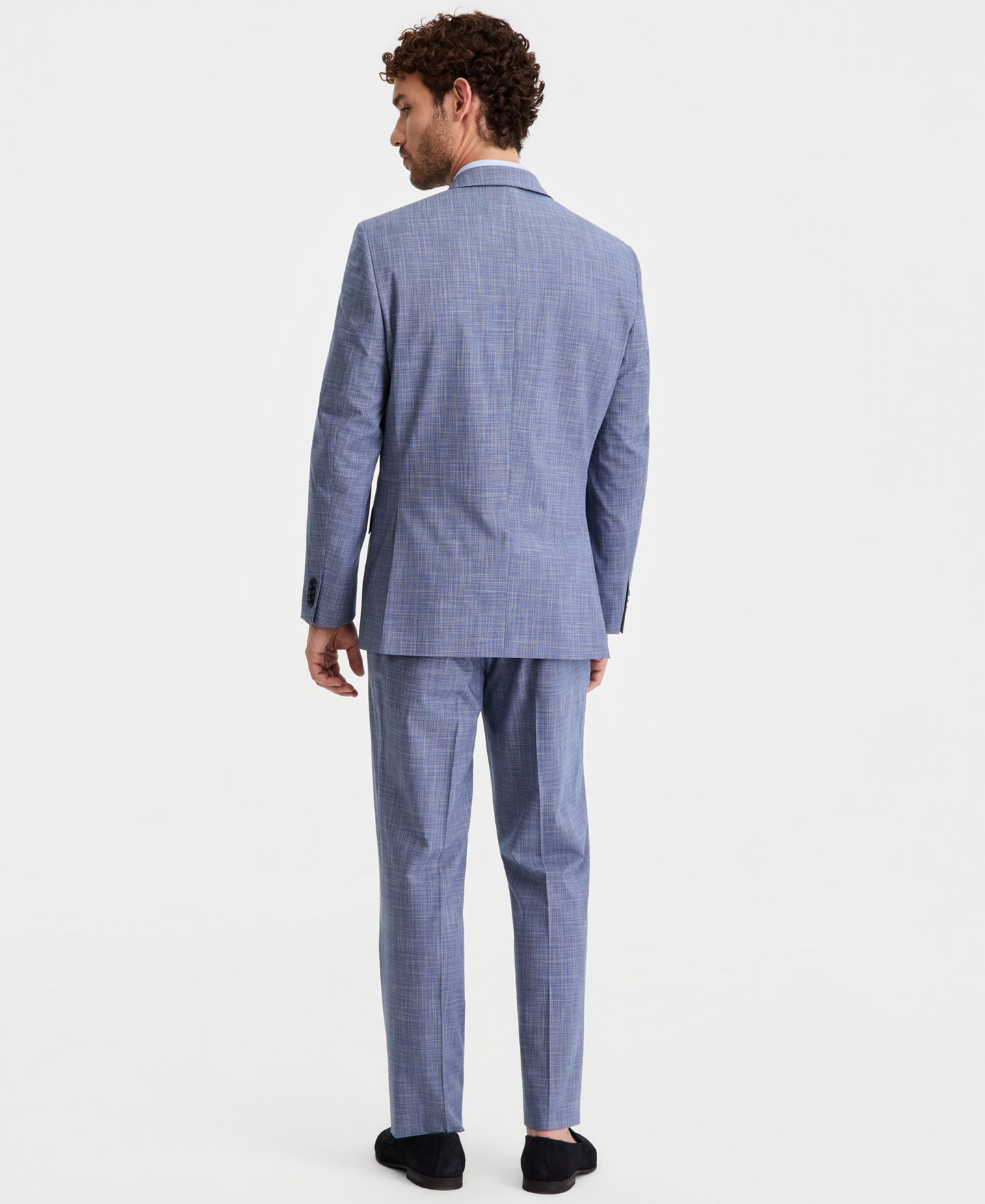Мужские комплекты Perry Ellis Portfolio Modern-Fit 2-Piece Suit, цвет: Синий — фото 3