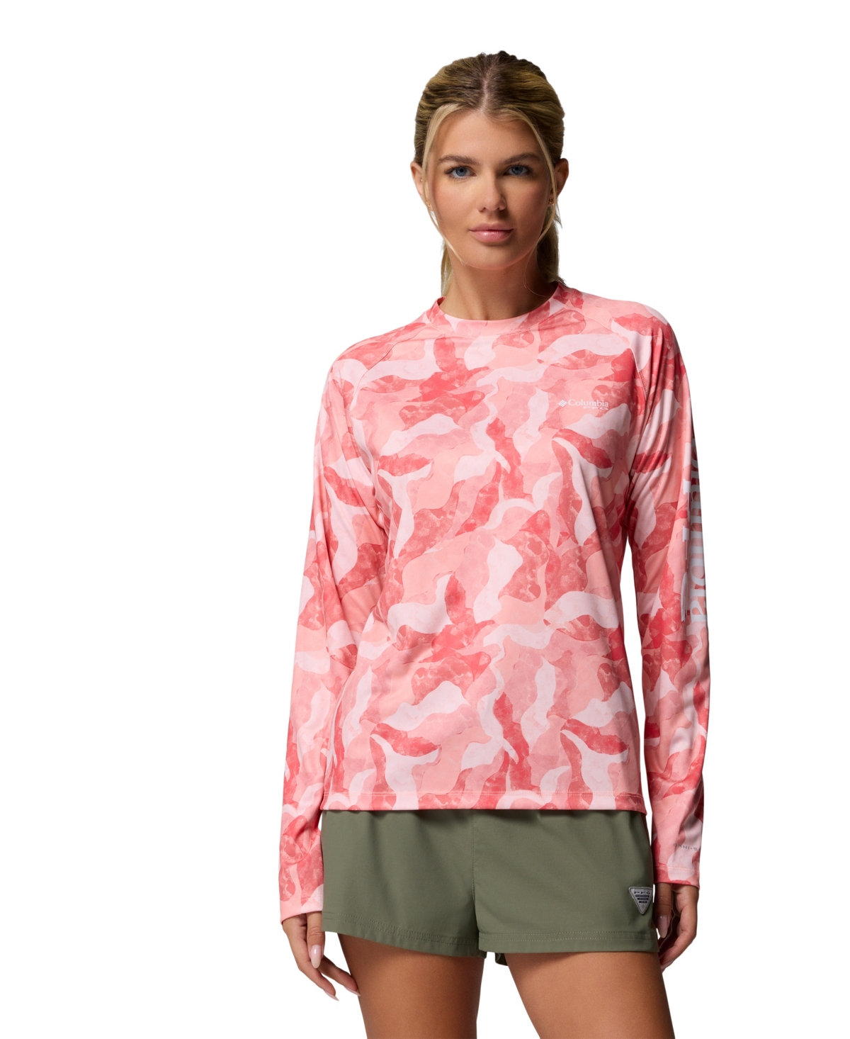 Columbia Women's Pfg Super Tidal Tee Omni-shade T-shirt In Pink