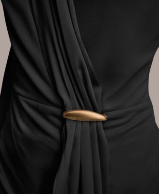 Women's Long Sleeve Faux Wrap Knit Top