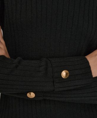 Women's Long Sleeve Button Detail Sweater