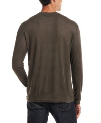 Men's Long-Sleeve Henley Neck T-Shirt