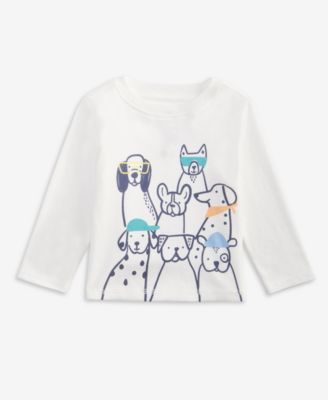 Baby Boys Long-Sleeve Stylish Pups T-Shirt, Macy's Exclusive