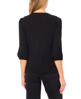 Women's Twist Keyhole Knit Top
