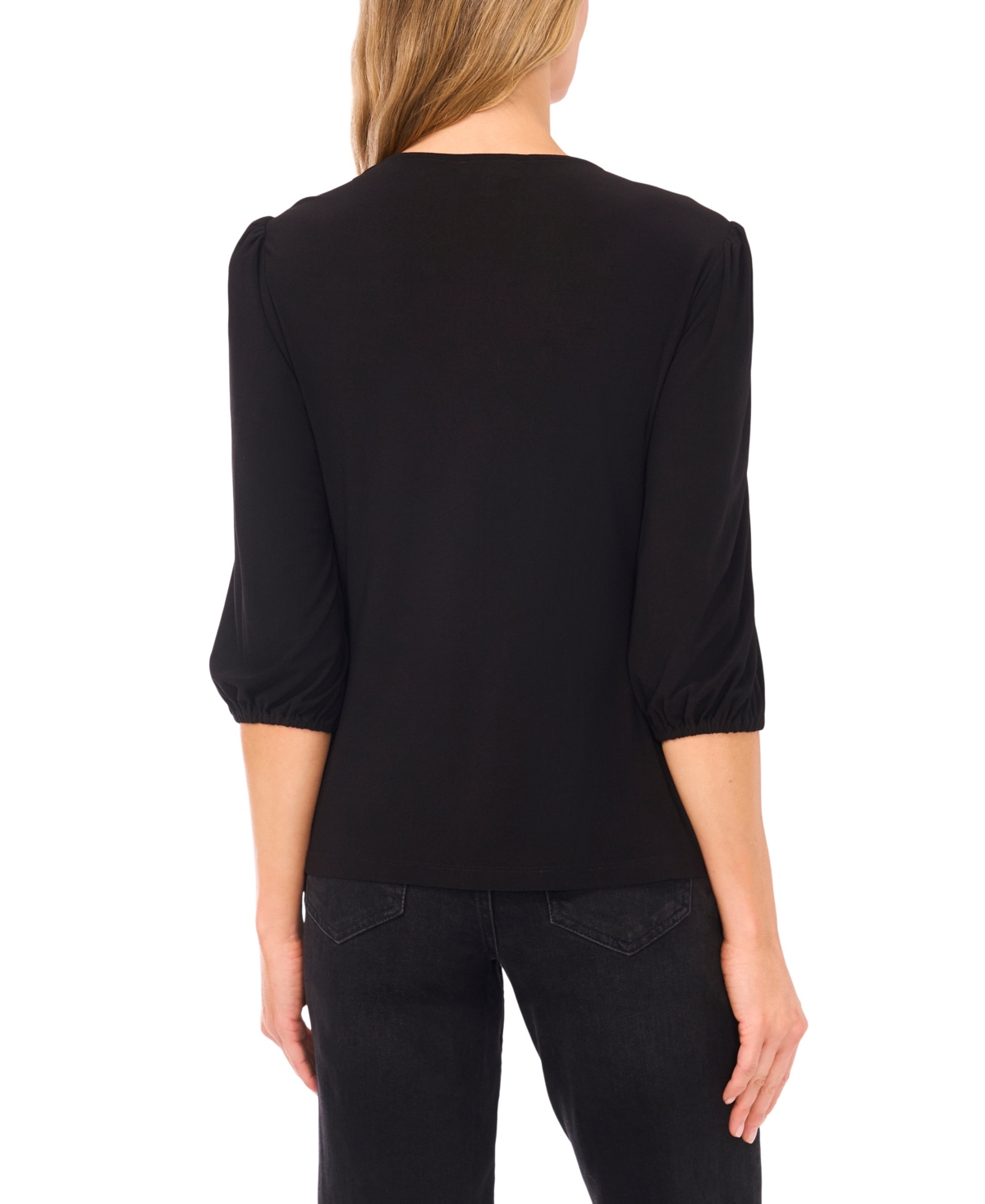 CeCe Women's Twist Keyhole Knit Top