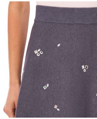 Women's Embellished Fit And Flare Mini Skirt