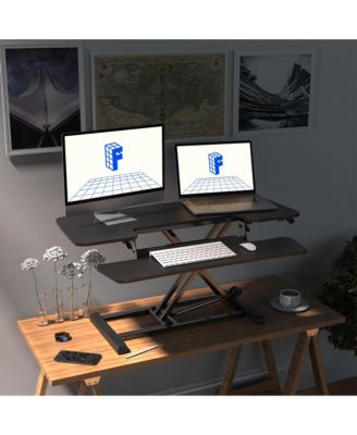 M7 Series 40"W Manual  Adjustable Standing Desk Converter, Black