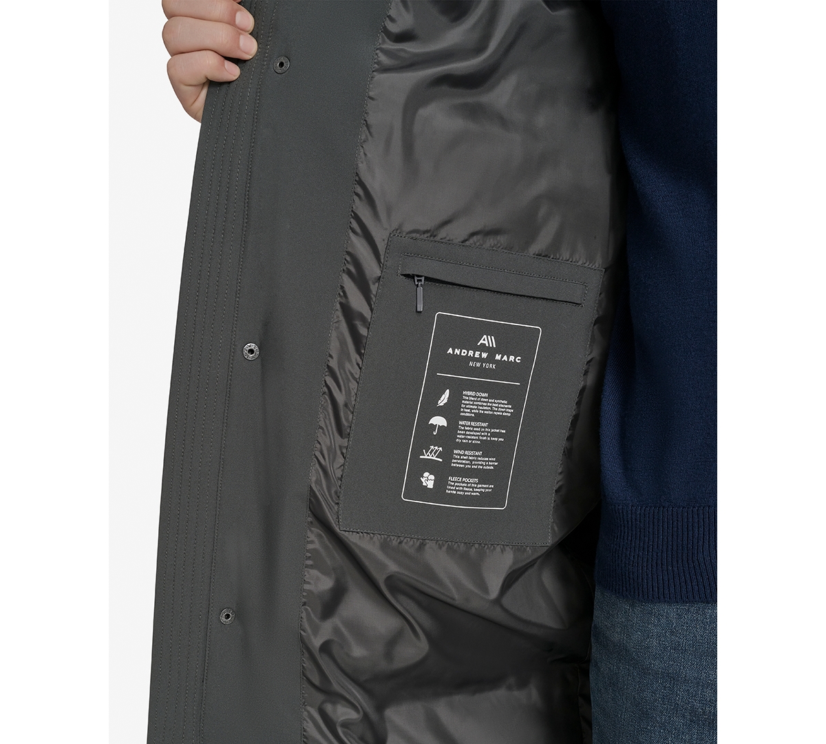 Marc New York Men's Rummel Core Hooded Stadium Coat In Green