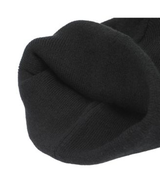 Men's Ampersand Logo Embroidery Black Acrylic Knit Cuff Beanie