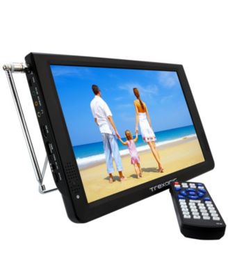 Ultra Lightweight Rechargeable Widescreen 12" LED Portable TV with Built-in Digital Tuner and Detachable Antenna