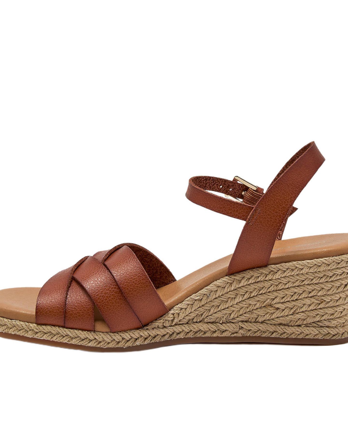 Женские сандалии Lands' End Espadrille Wedge, цвет: Коньячный — фото 3