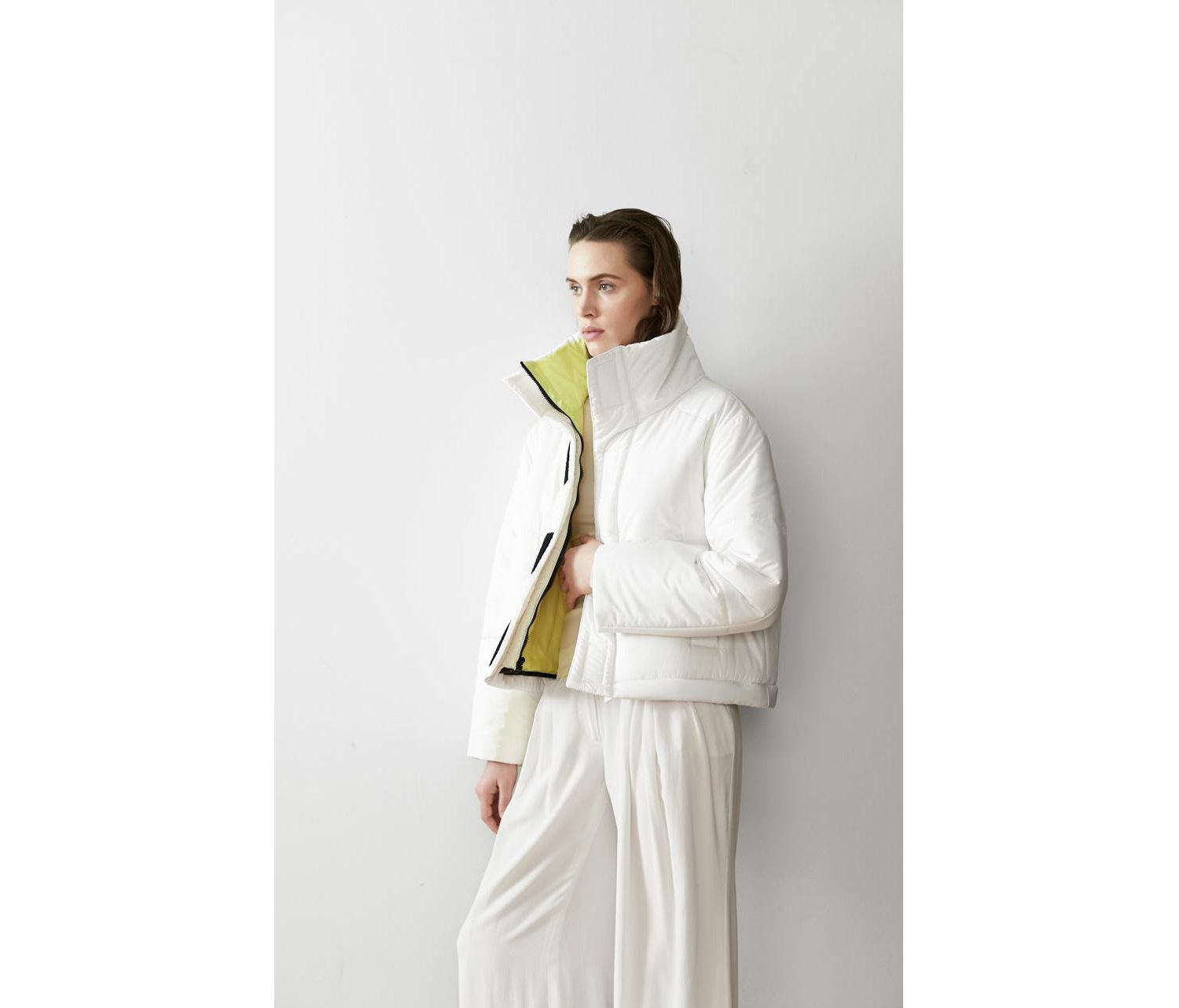 Women's Reversible Cropped Sustainable Down Coat
