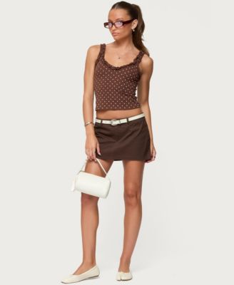 Women's Pippin Ruffle Polka Dot Tank Top