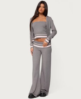 Women's Kaliya Stripey Knit Zip Up Hoodie