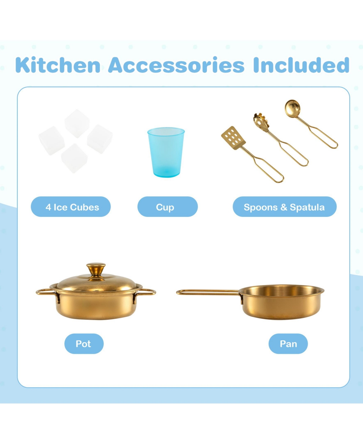 Sugift Toddler Pretend Play Kitchen for Boys and Girls 3-6 Years Old