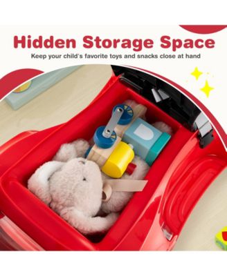 3-in-1 Push Car for Toddler Sliding Car with Seat Belt and Canopy