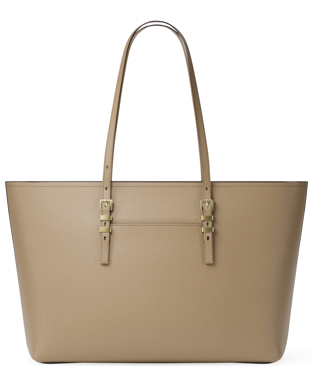 Michael Kors Quinn Large Pebbled Leather Tote In Brown