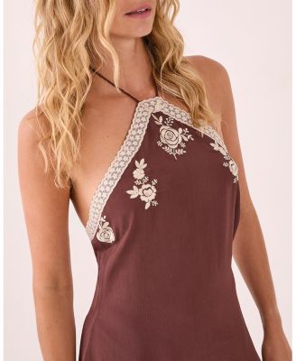 Women's Halter Neck Tassel Mini Dress