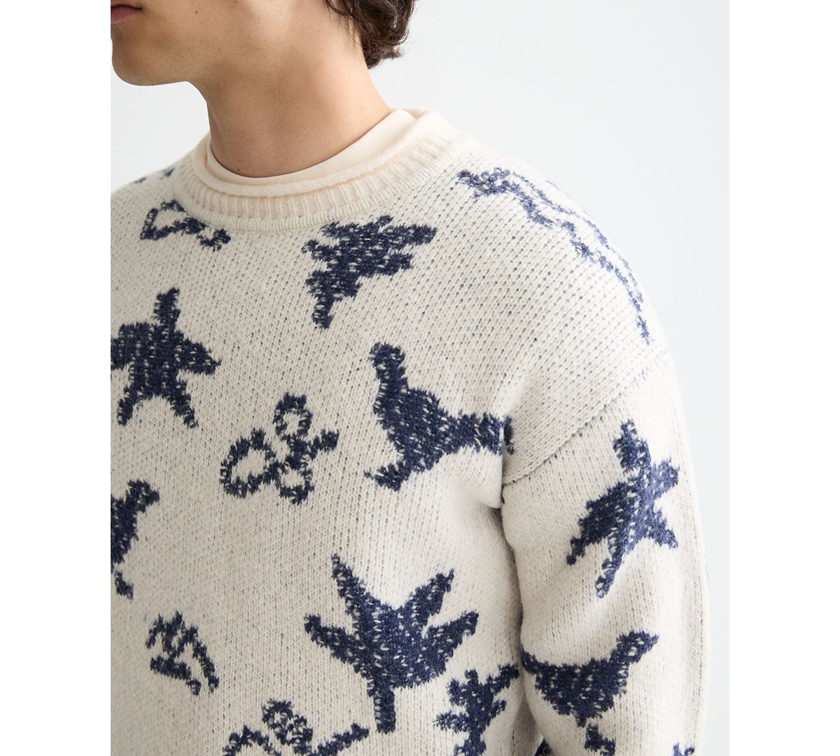 Scotch & Soda Men's Drop Shoulder Crewneck Sweater