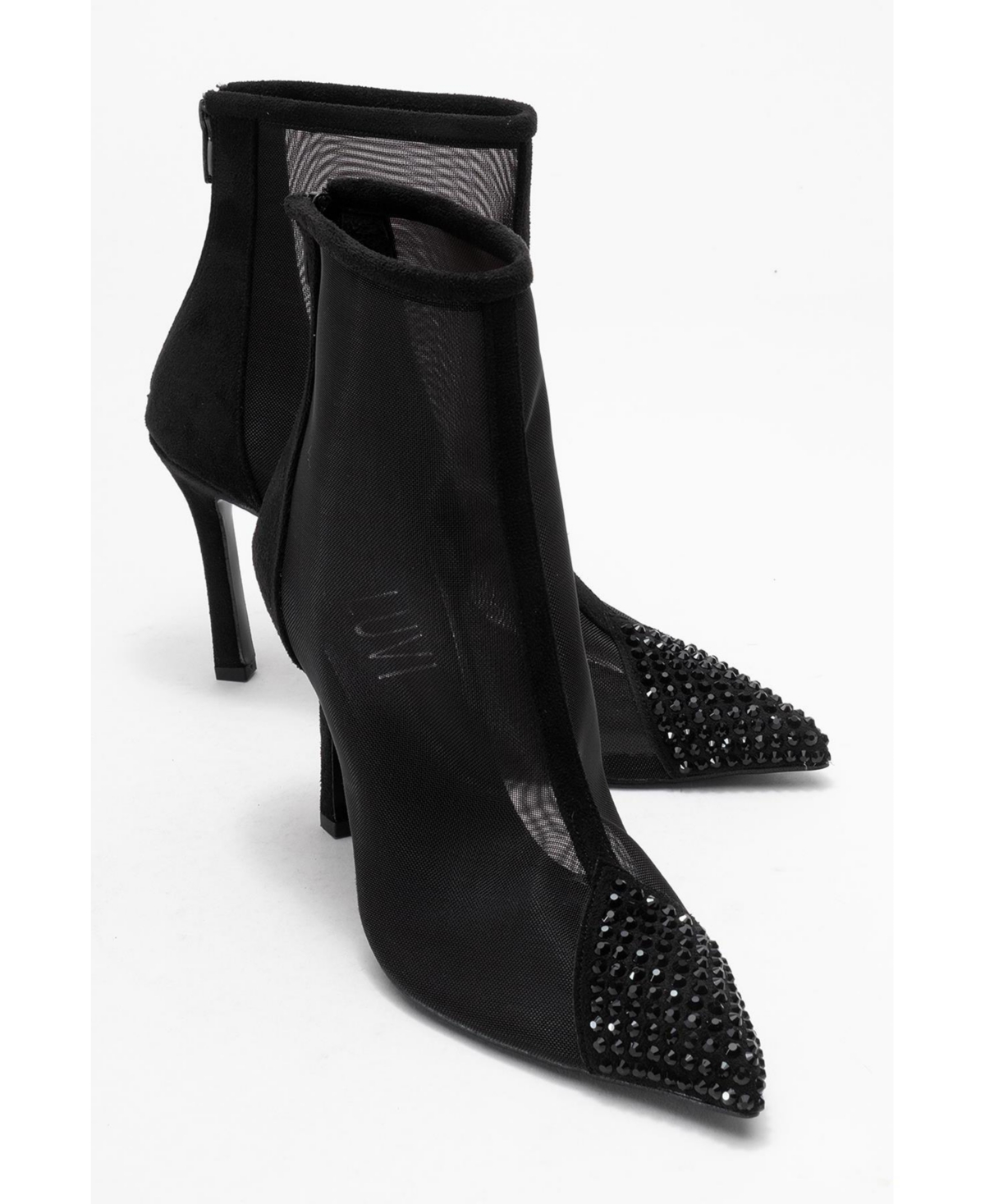 Prologue Shoes Farella Mesh Embellished Back-Zip Bootie (Women)