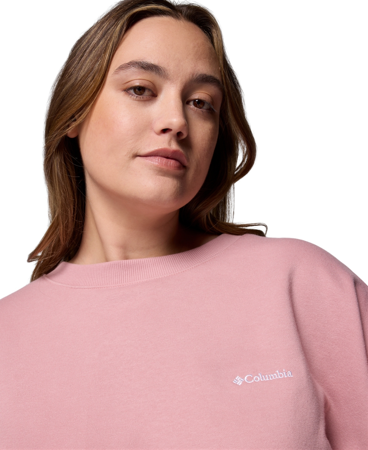Columbia Plus Size Aldermore Crewneck Sweatshirt In Pink
