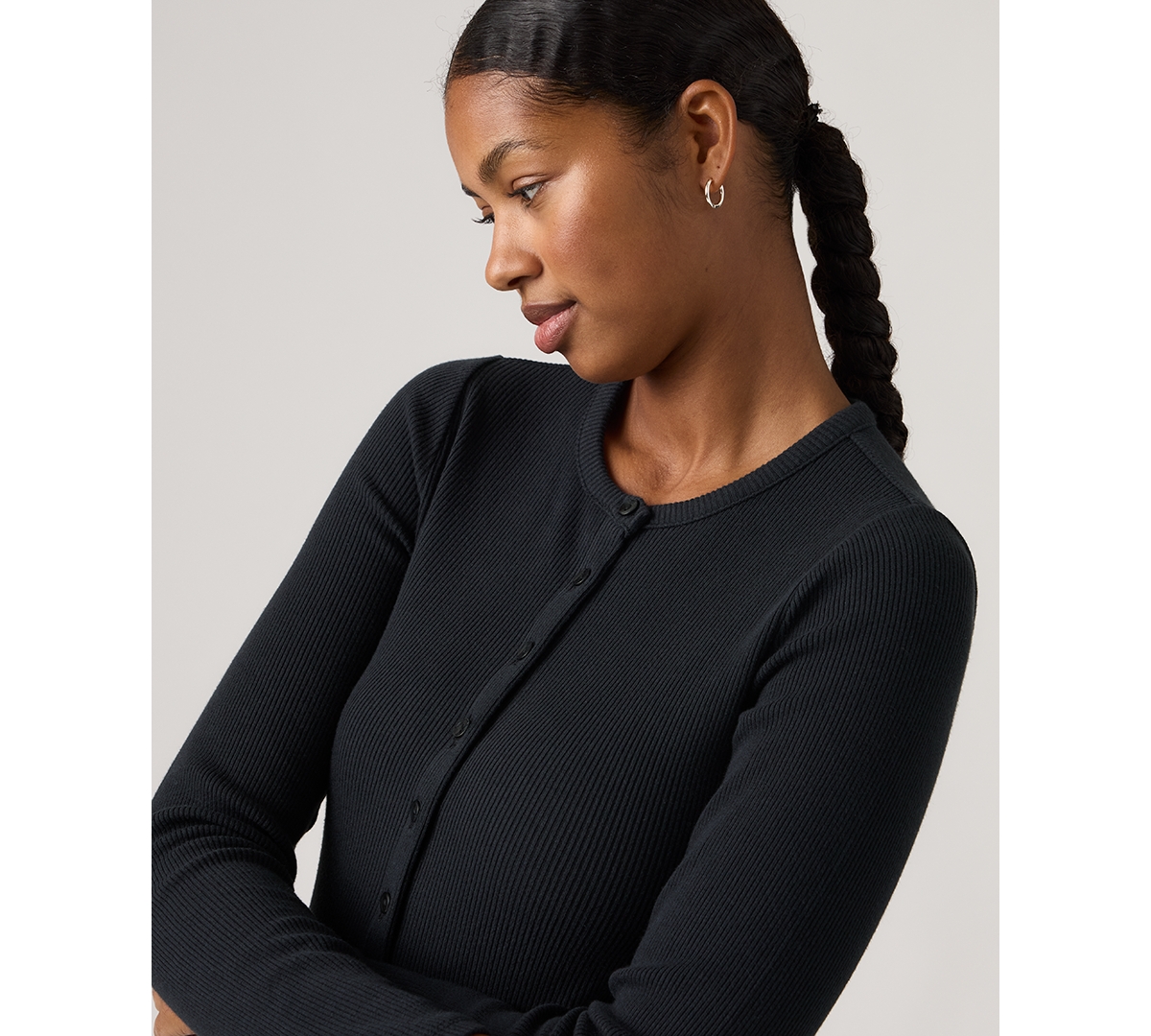 Levi's Women's Rory Long Sleeve Button-up Top In Black