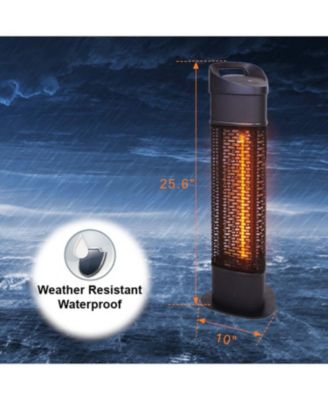 Outdoor Electric Heater, 25.6" Waterproof Patio Heater with Touch & Rocker Switch