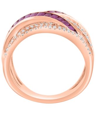Diamond (3/8 ct. t.w.) and Multi-Gemstones (1-3/4 ct. t.w.) Ring in 14k Yellow Gold (also in Rose Gold and White Gold)