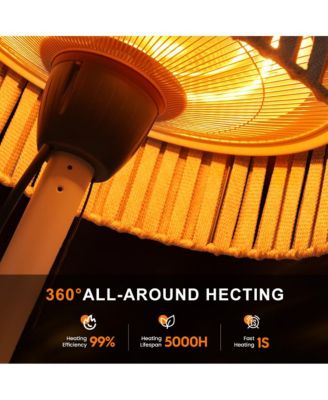 Outdoor Heater Lamp, Efficient & Long-Lasting Patio Warmer, White