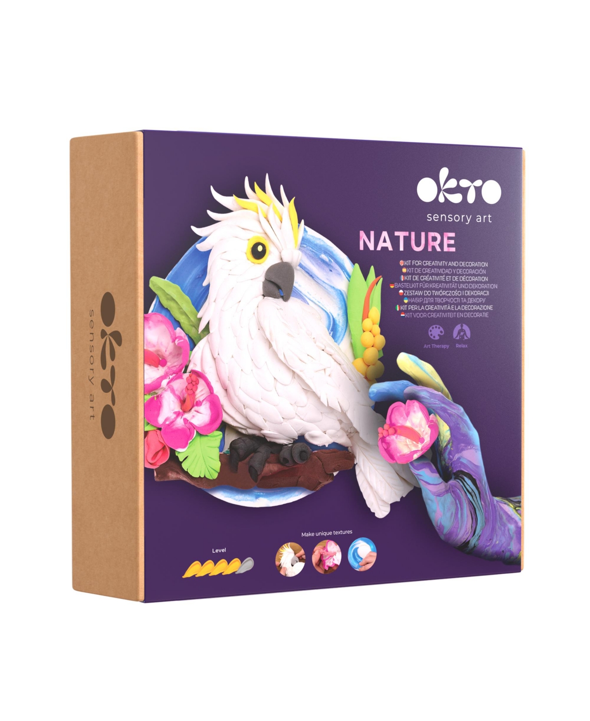 Okto Air-Dry Clay 3D Painting Kit – 3D Cockatoo (11.4 x 11.4 in)