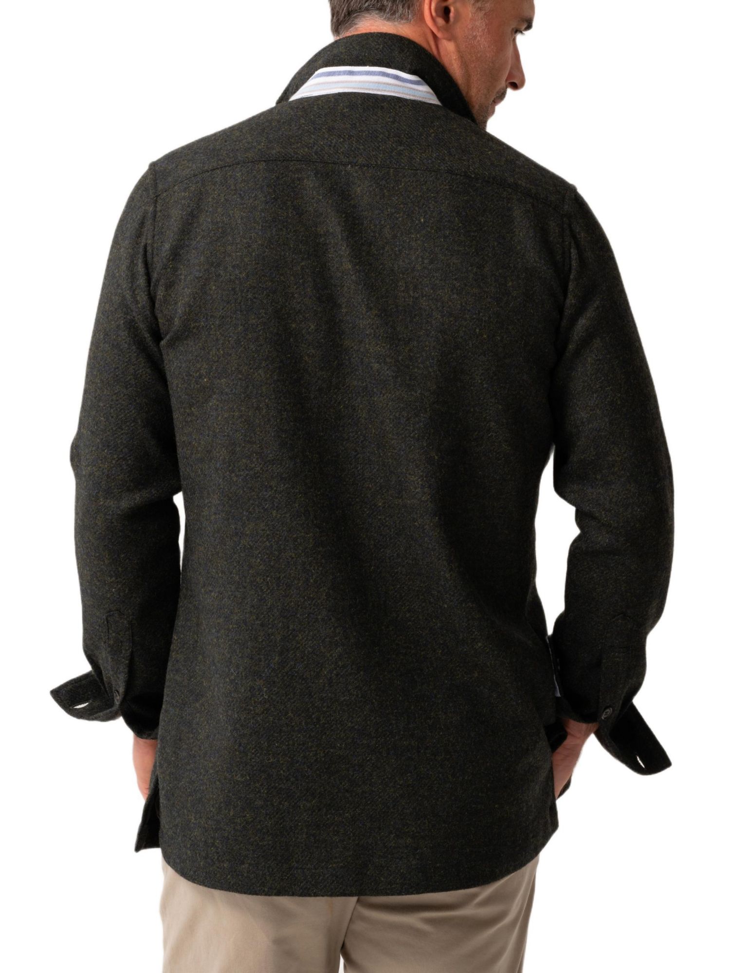 Men's Long Sleeve Wool Shirt-Jacket