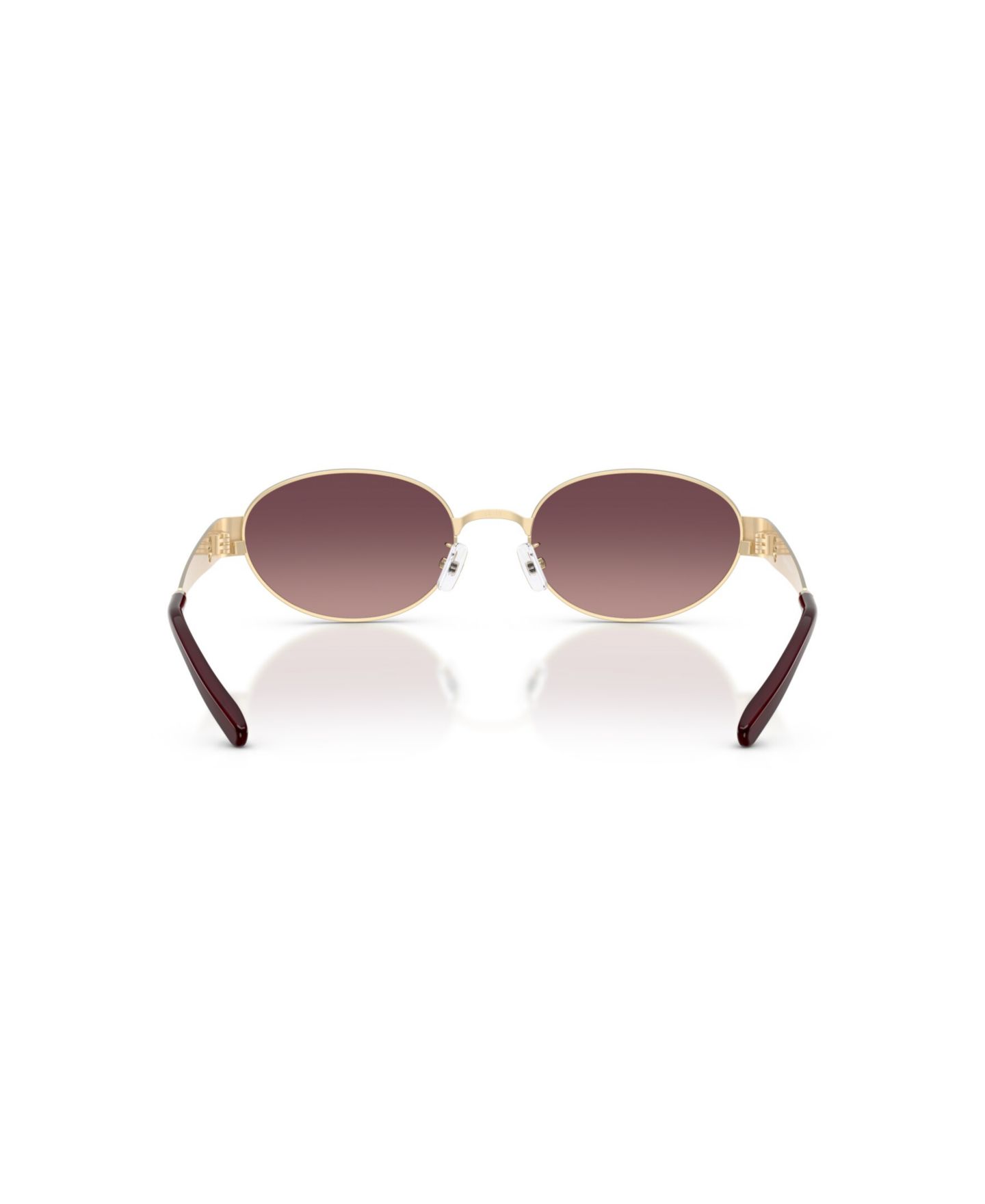 Женские солнцезащитные очки Tory Burch Oval Sunglasses, TY6116, цвет: Чёрный — фото 8