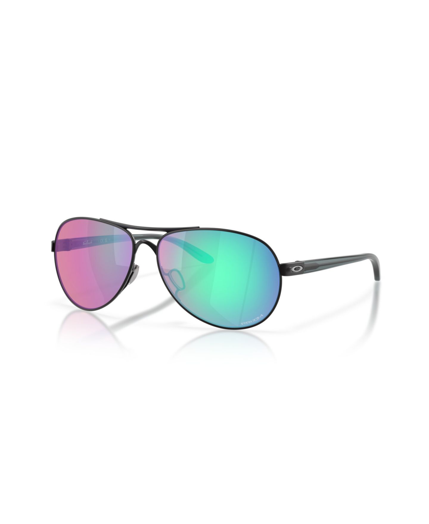 Женские солнцезащитные очки Oakley Round Sunglasses, Feedback OO4079, цвет: Атласный чёрный — фото 1