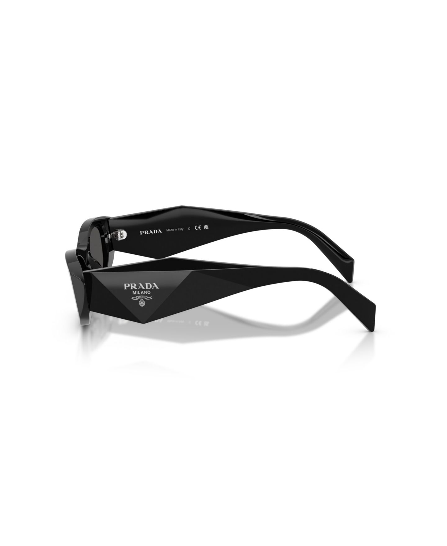 Женские солнцезащитные очки Prada Oval Sunglasses, PR B16S, цвет: Чёрный — фото 8