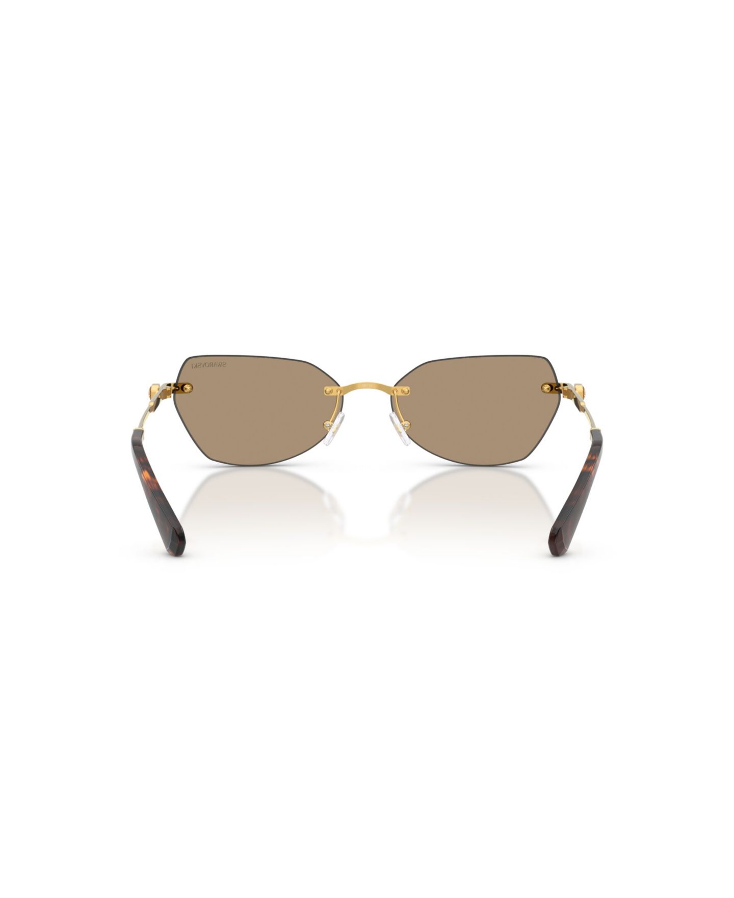 Женские солнцезащитные очки Swarovski Geometric Sunglasses, SK7038, цвет: Тёмный золотой — фото 4
