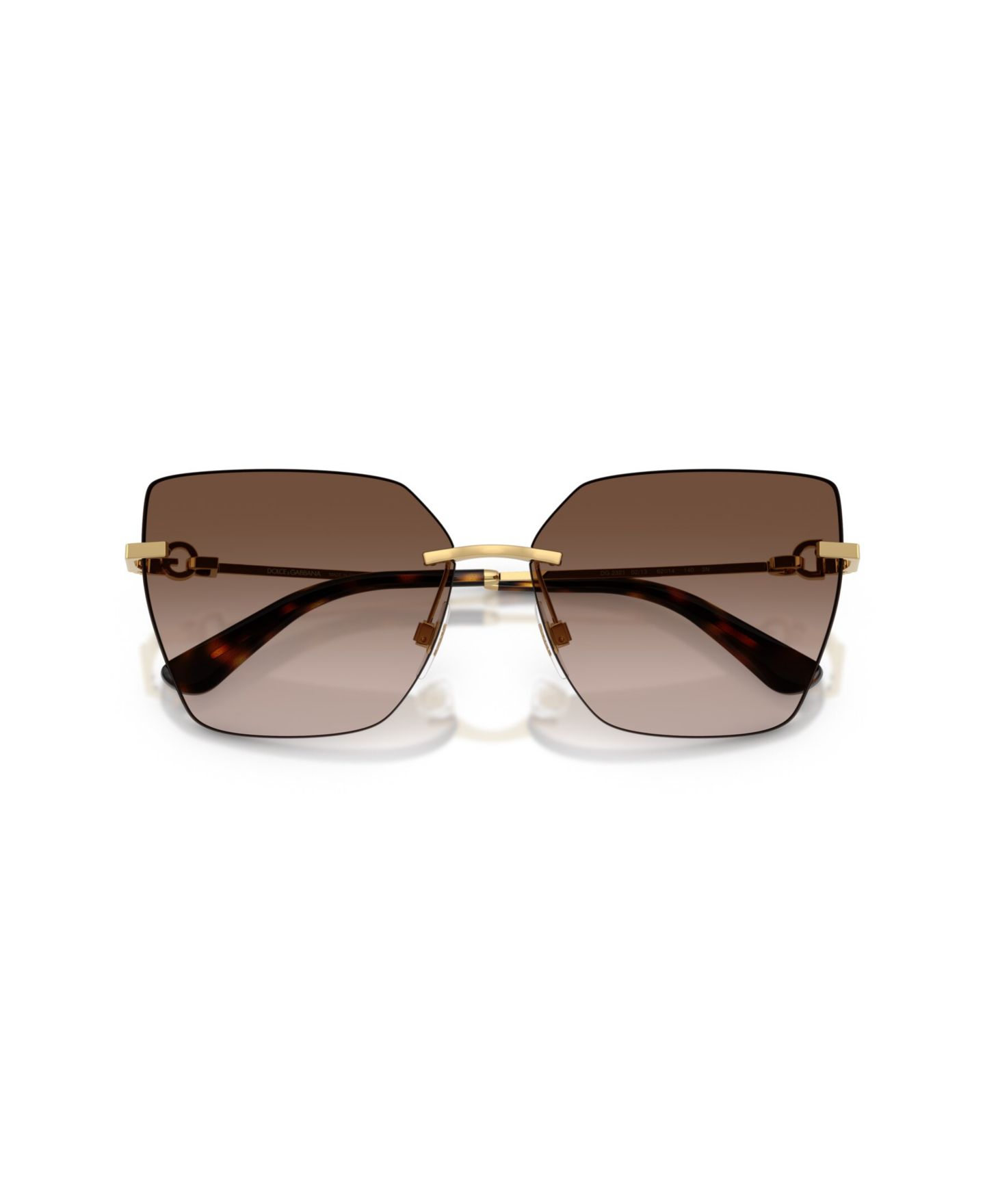 Женские солнцезащитные очки Dolce&Gabbana Dolce Gabbana Sunglasses, DG2321, цвет: Тёмный золотой — фото 5
