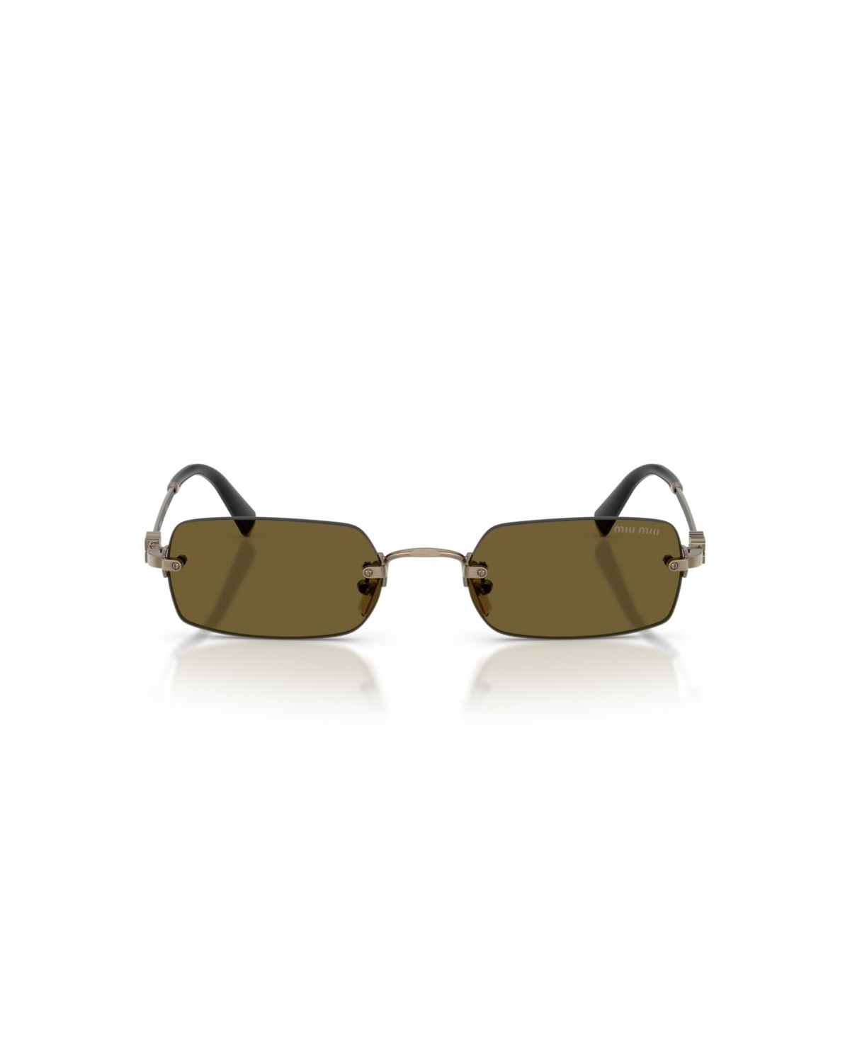 Miu Miu Women's Rectangle Sunglasses, Mu B50s In Gold