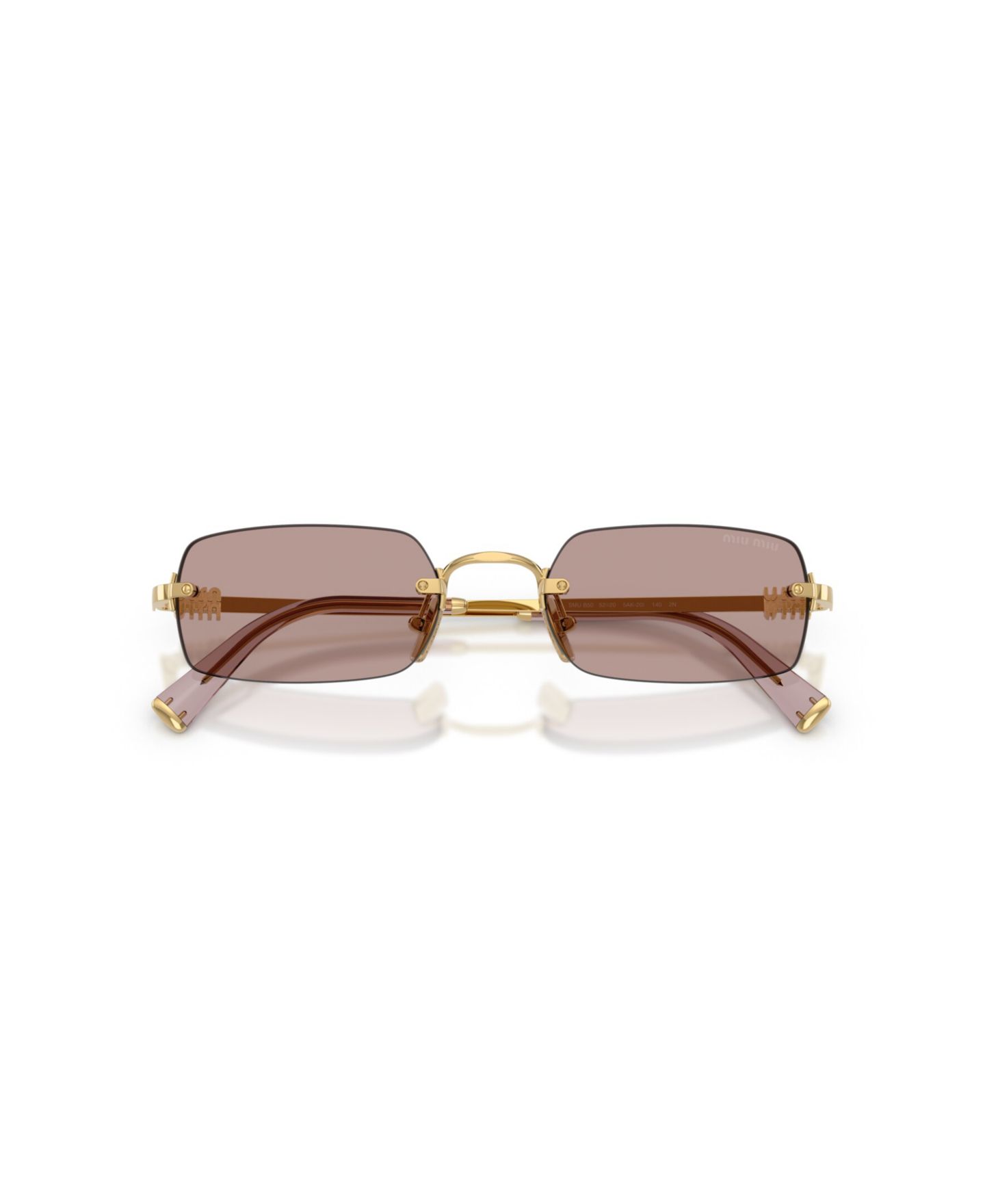 Женские солнцезащитные очки MIU MIU MIU Sunglasses, MU B50S, цвет: Золотой, вариант 1 — фото 3