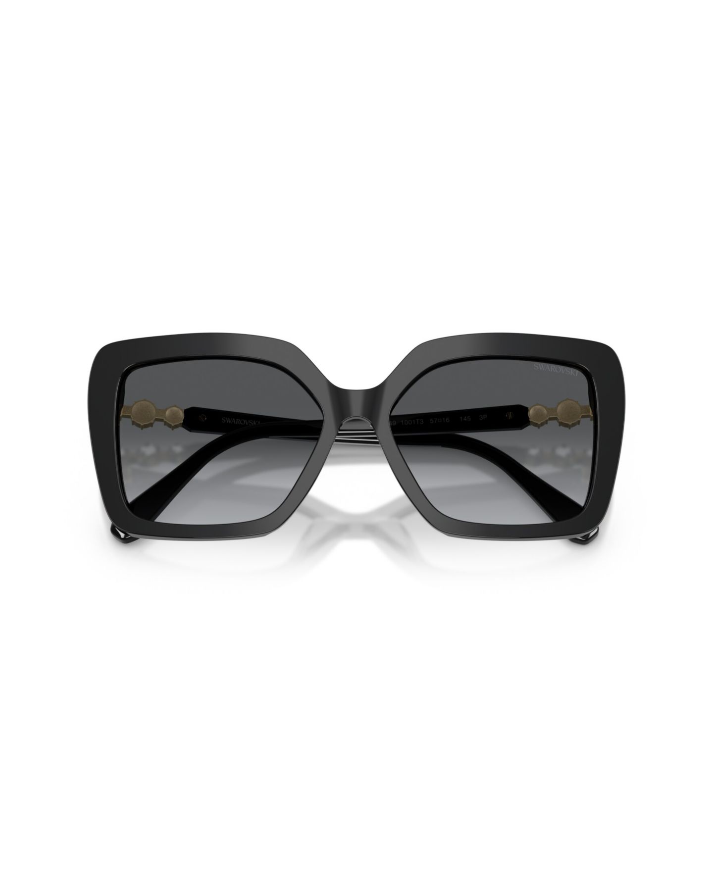 Женские солнцезащитные очки Swarovski Butterfly Sunglasses, SK6049, цвет: Чёрный — фото 5