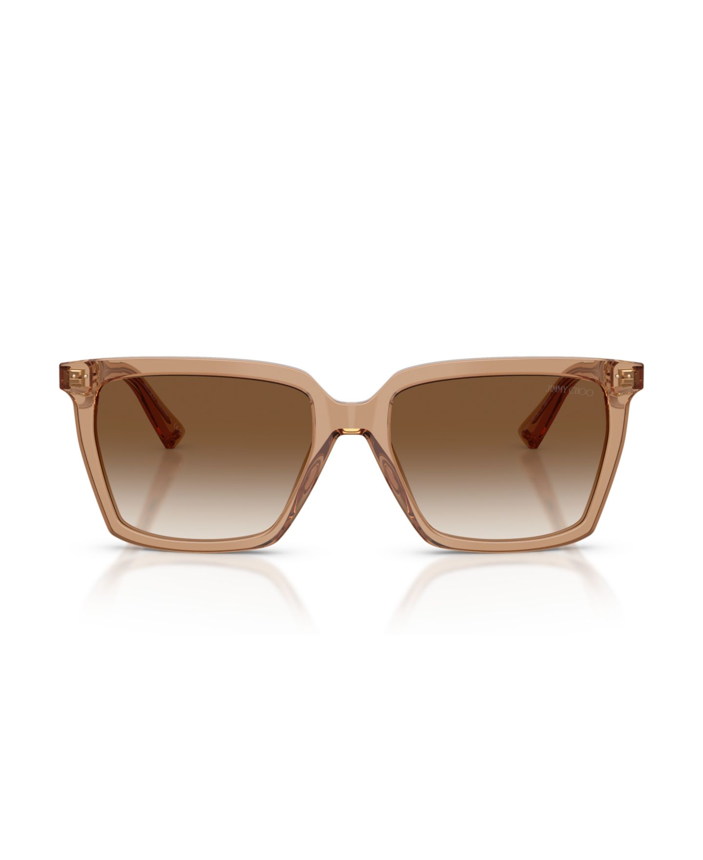 Женские солнцезащитные очки Jimmy Choo Square Sunglasses, JC5051, цвет: Прозрачный рыжевато-коричневый — фото 2