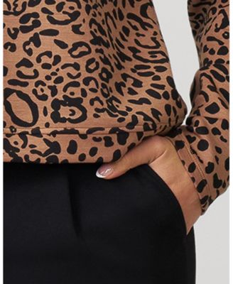 Women's Leopard Cropped Modal Sweatshirt