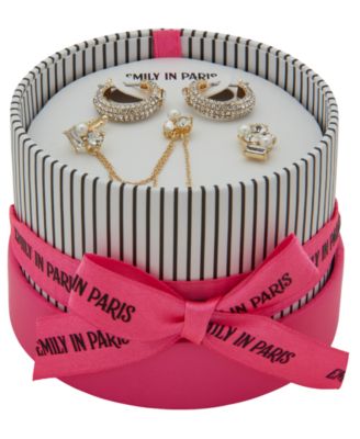 5-Pc. Glass Stone, Glass Pearl & Cubic Zirconia Gold-Tone Mismatch Earrings