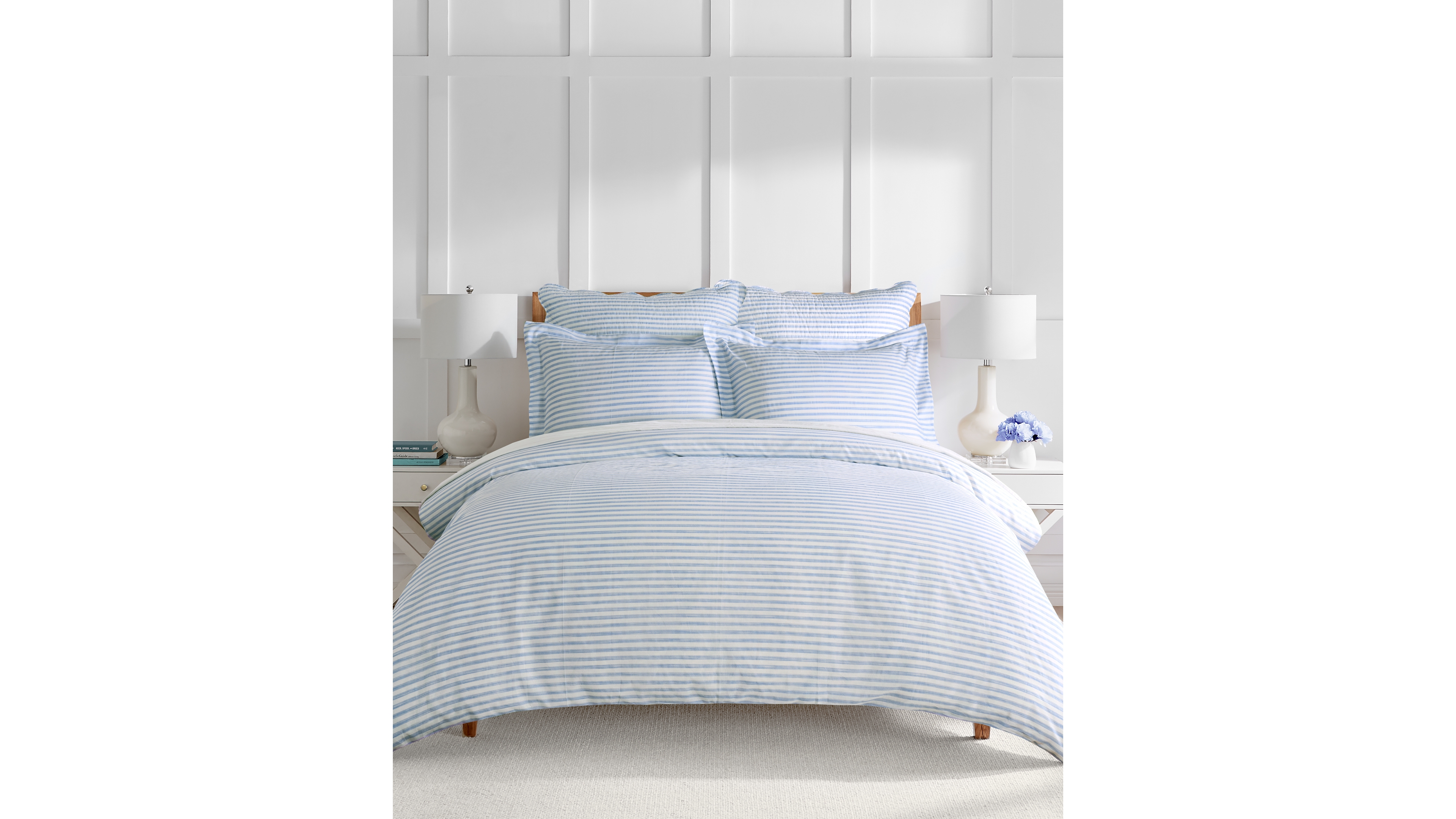 Levtex Home Martha Stripe Reversible 3-Pc. Duvet Cover Set, King