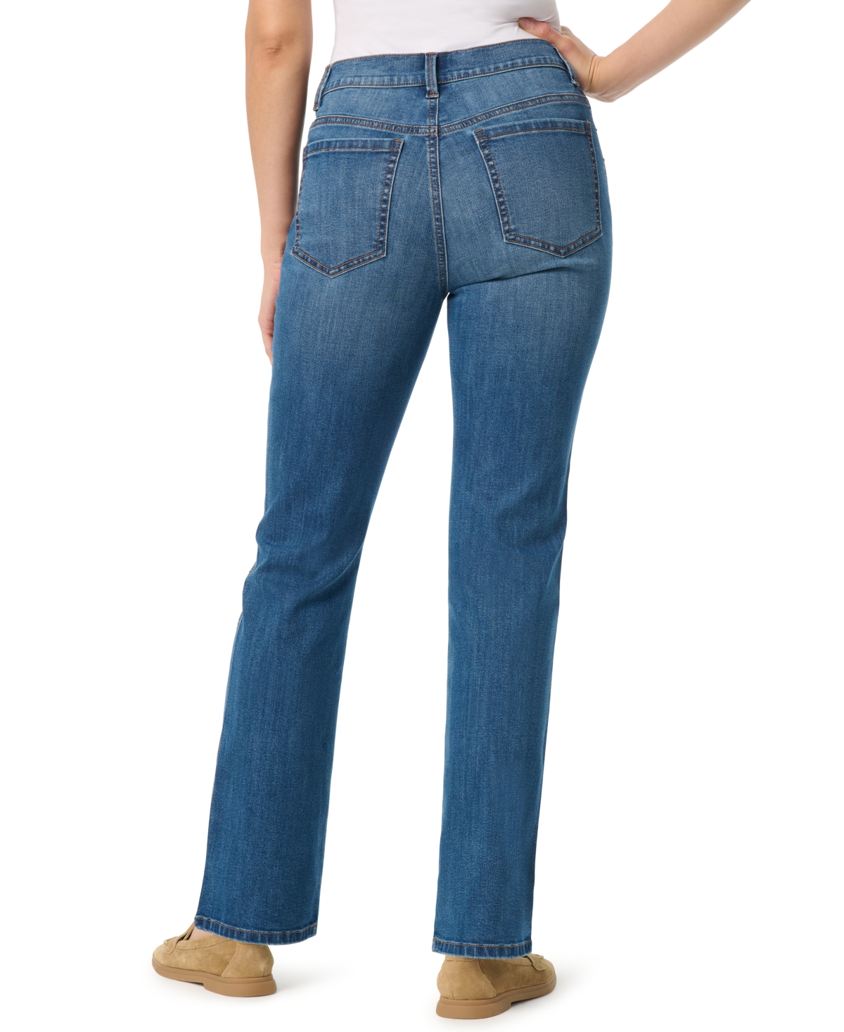 Gloria Vanderbilt Women's Amanda Original Bootcut Jeans, In Regular, Short & Long In Blue