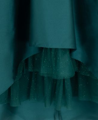 Girls' 7-16 Sequin Applique Illusion Sleeveless Dress