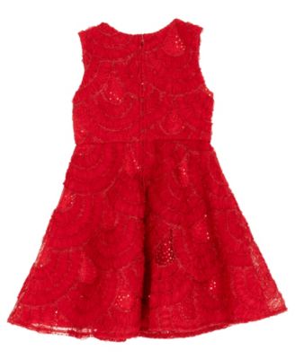 Girls' 2T-6X Soutache Hi-Low Sleeveless Dress
