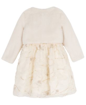 Girls' 2T-6X Bolero and Round Neck Dress, 2-Piece Set